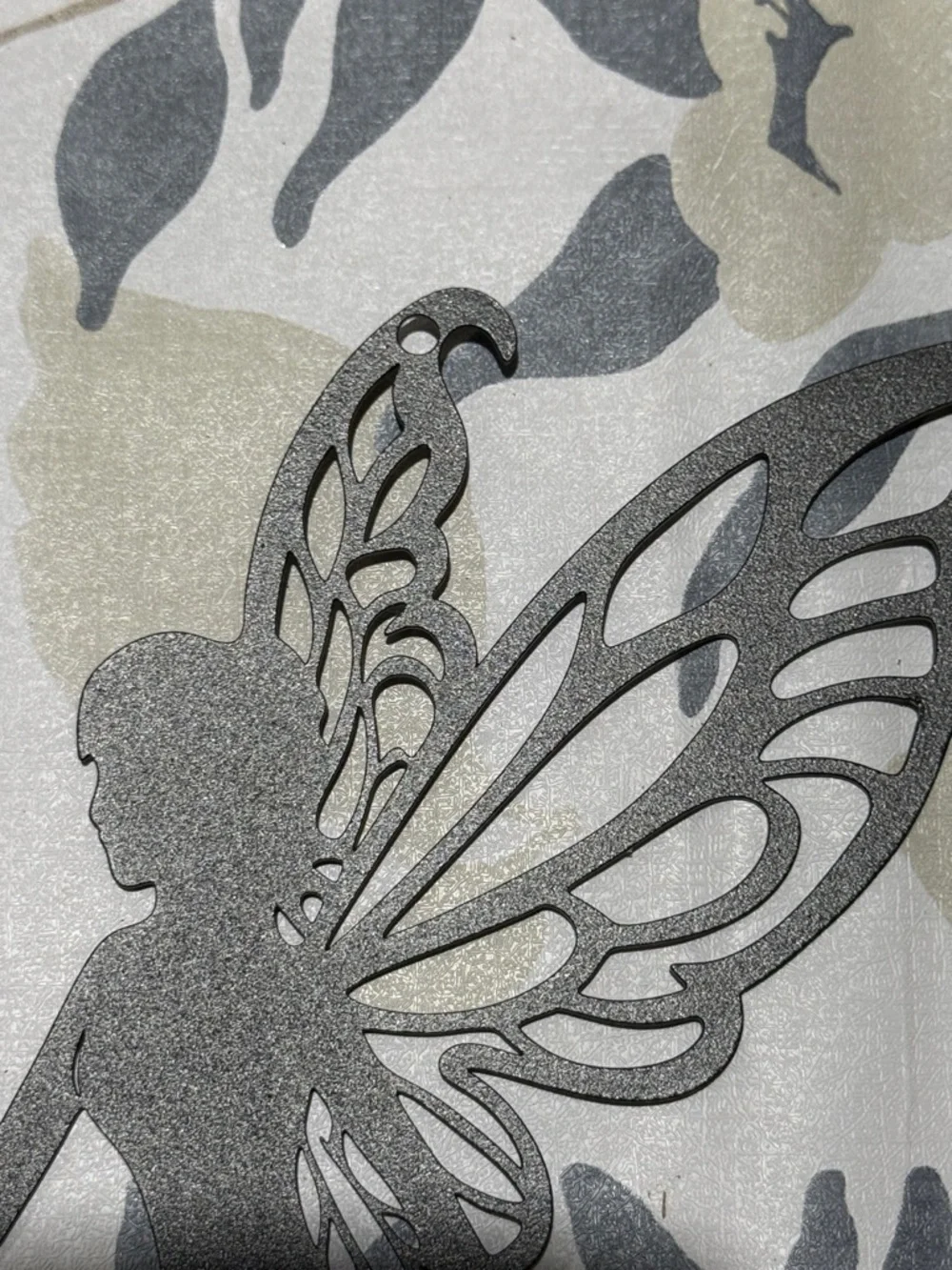 Black Fairy Silhouette Metal Wall Art - Decorative Home Wall Decor